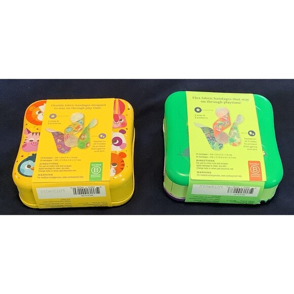 2 Welly Flex Fabric Adhesive Bandages 48 Count Animal & Roller Skating Turtle - Picture 2 of 5